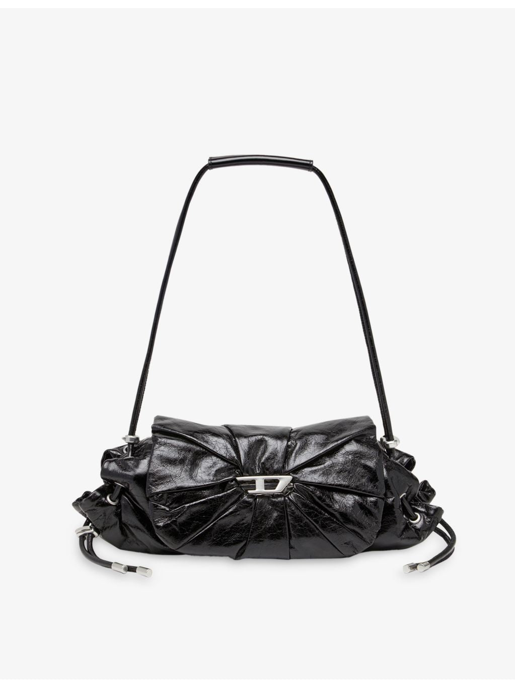 Diesel Scrunch-D leather shoulder bag 37cm (British brand)