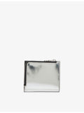 Diesel mirrored leather bi-fold wallet with coin zip, imported from the UK