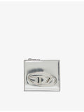Diesel mirrored leather bi-fold wallet with coin zip, imported from the UK