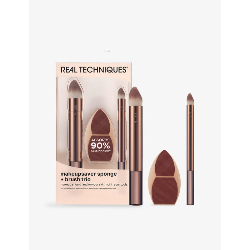 Real Techniques Makeupsaver sponge and brush trio, imported from the UK
