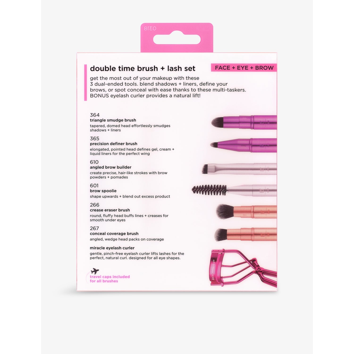 Real Techniques Double Time brush and lash set (British brand)