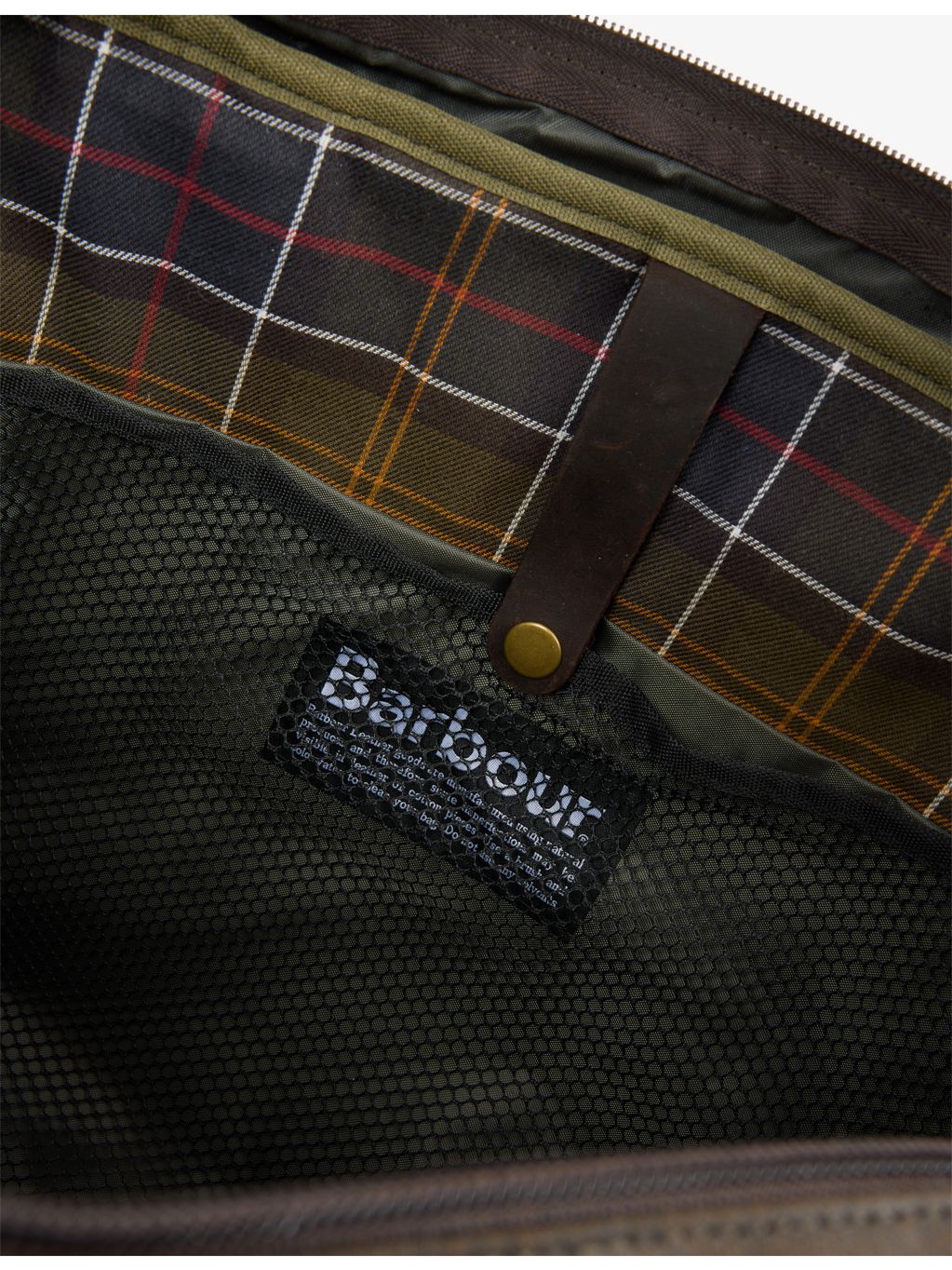Barbour waxed cotton briefcase with leather trims - British product