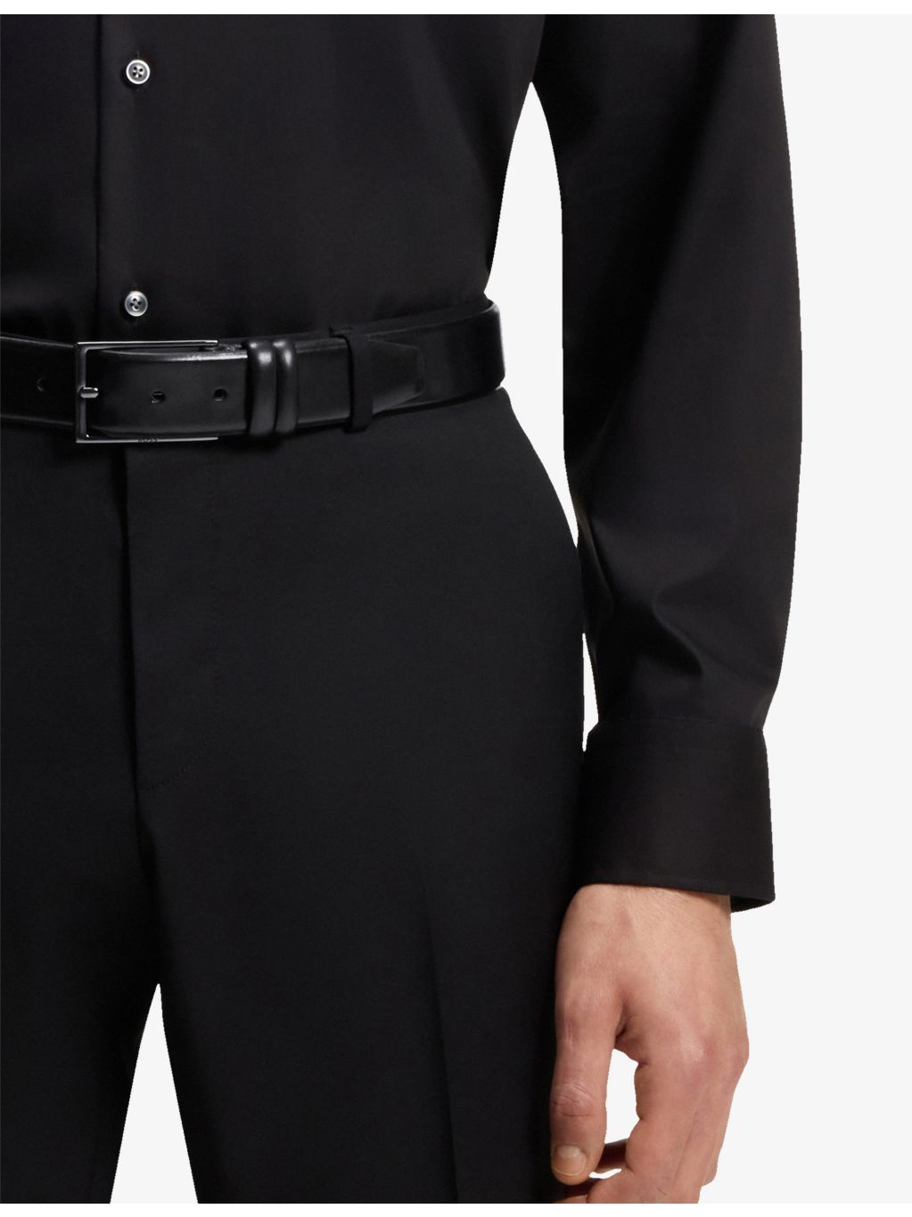 BOSS leather belt smooth cow skin 3.5cm, UK version