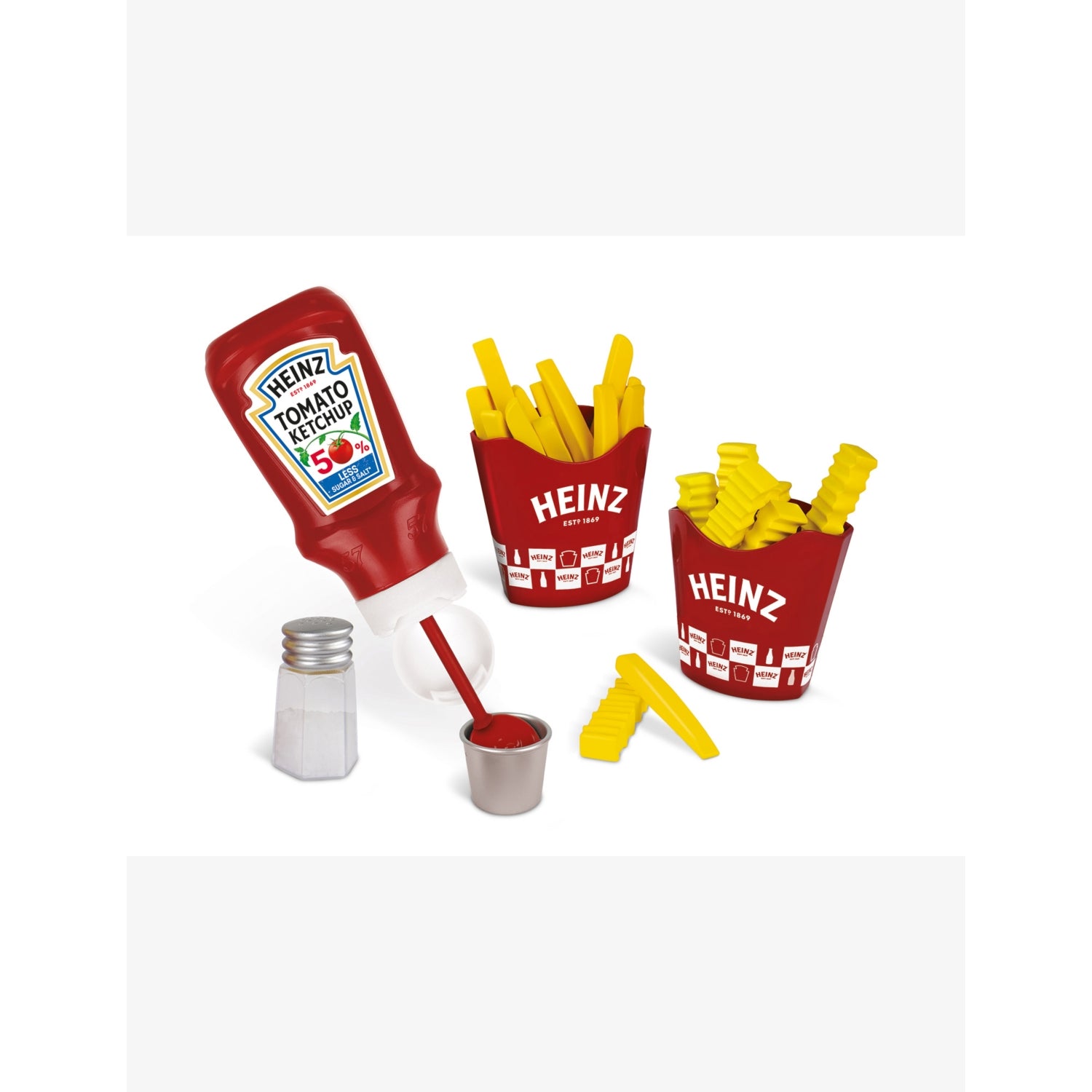 Casdon Heinz chip and dip playset with ketchup (British brand)
