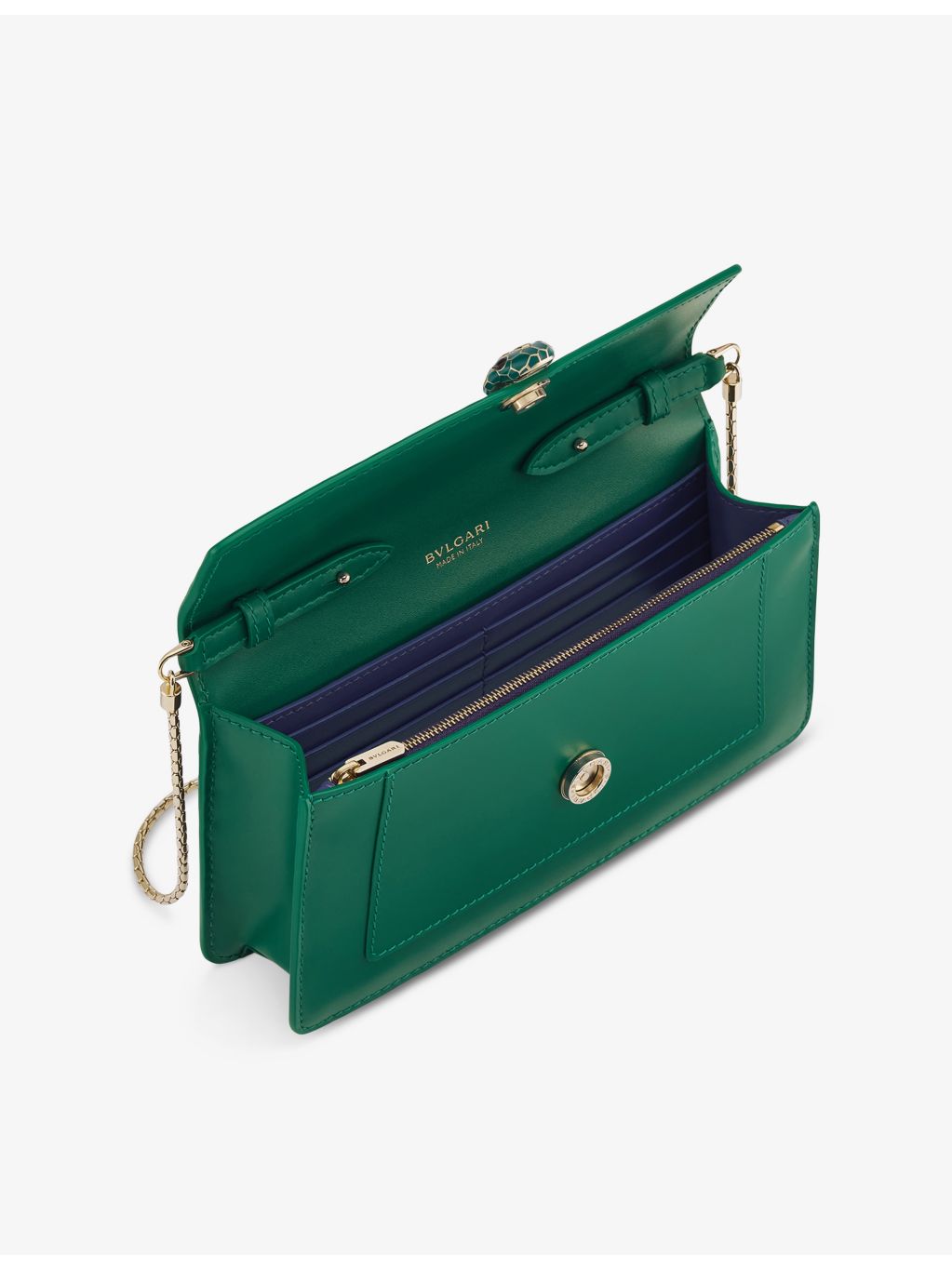 Bulgari Serpenti Forever chain and leather pochette, UK version