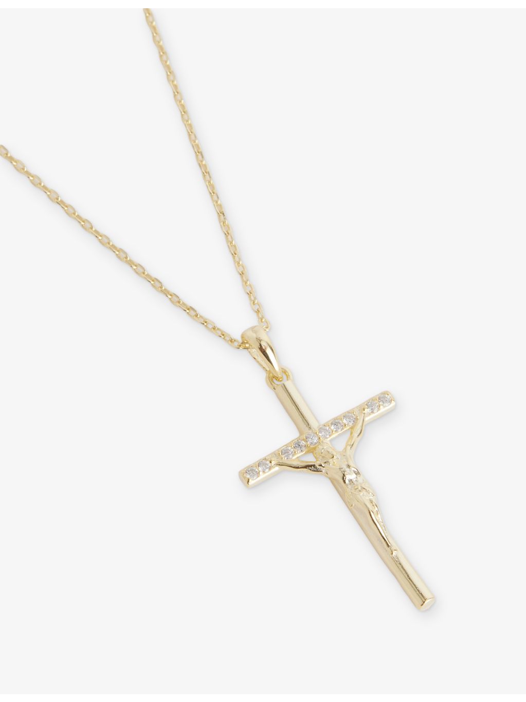 Common Lines cubic zirconia cross necklace 55cm, imported from the UK