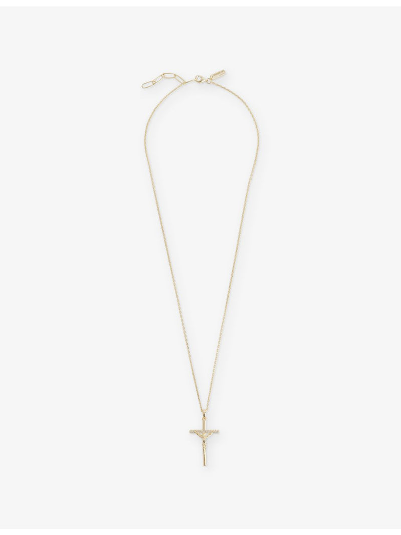 Common Lines cubic zirconia cross necklace 55cm, imported from the UK