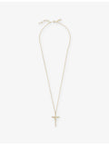 Common Lines cubic zirconia cross necklace 55cm, imported from the UK