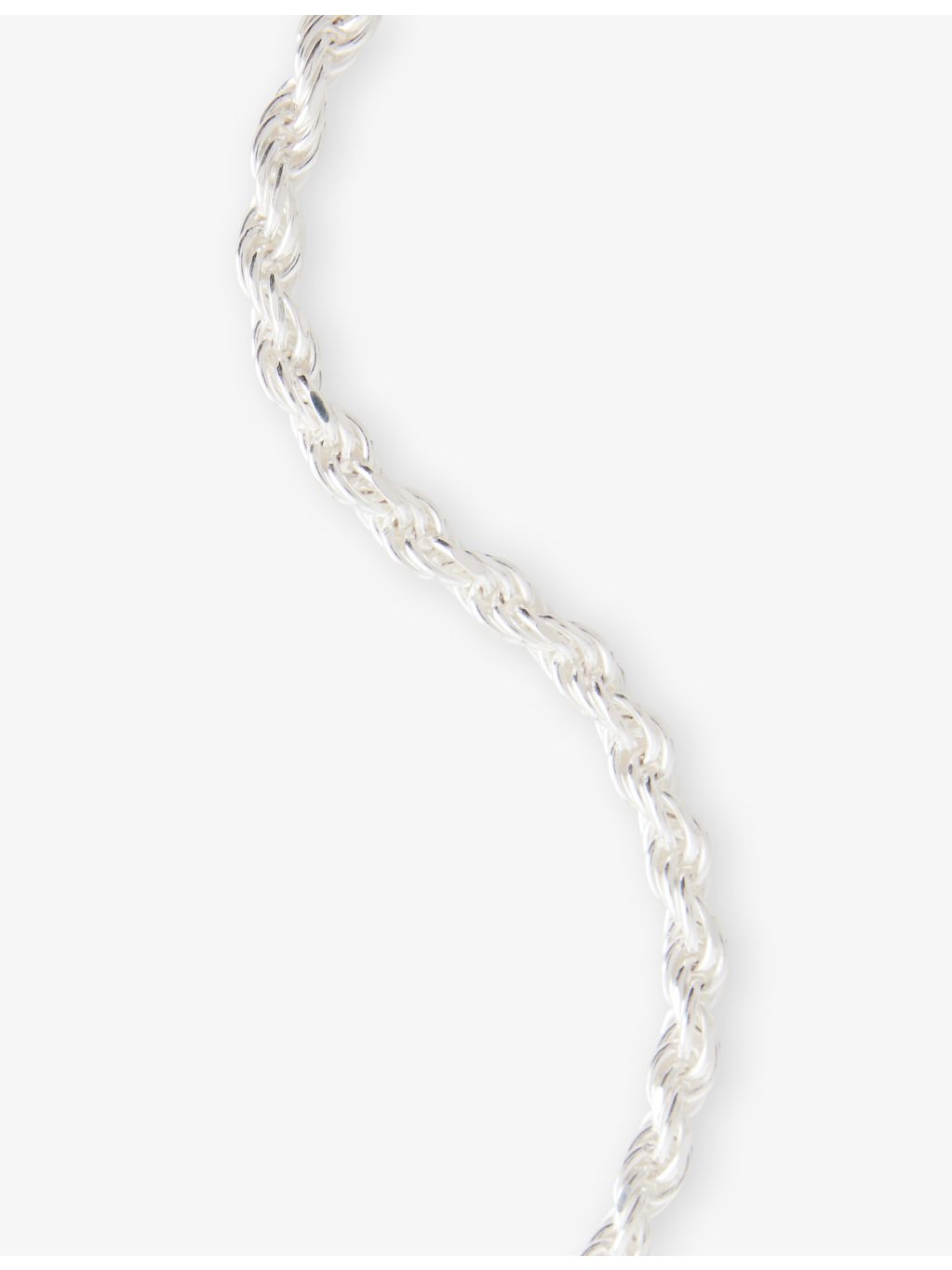 Common Lines sterling silver rope chain bracelet 17cm - British product