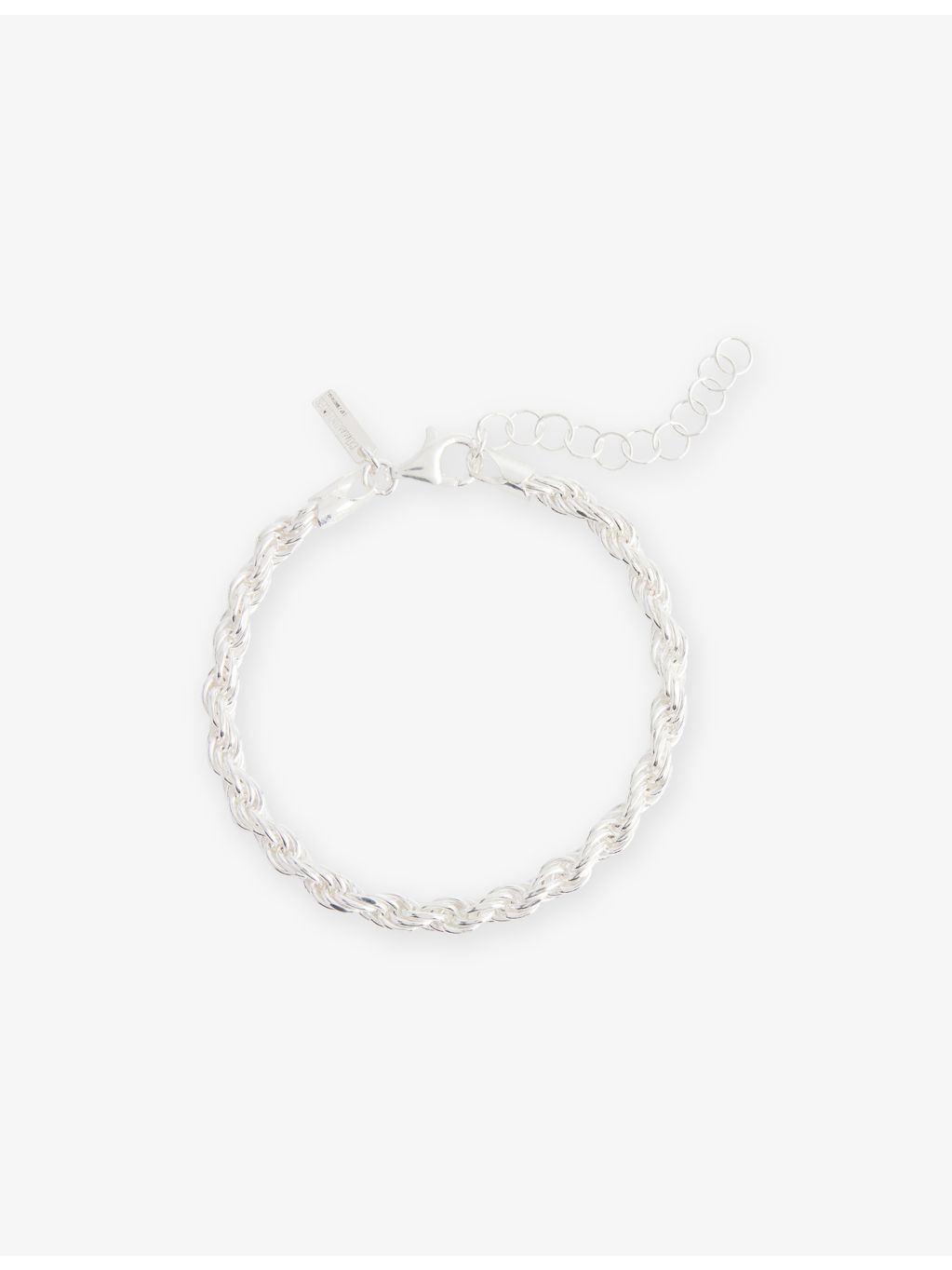 Common Lines sterling silver rope chain bracelet 17cm - British product