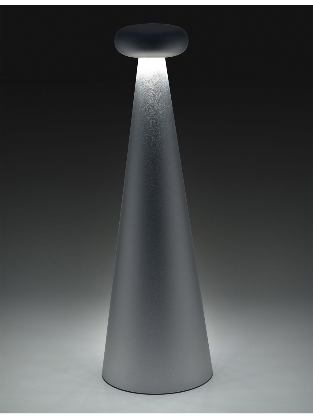 Alessi Bedin aluminium lamp with LED ring, imported from the UK