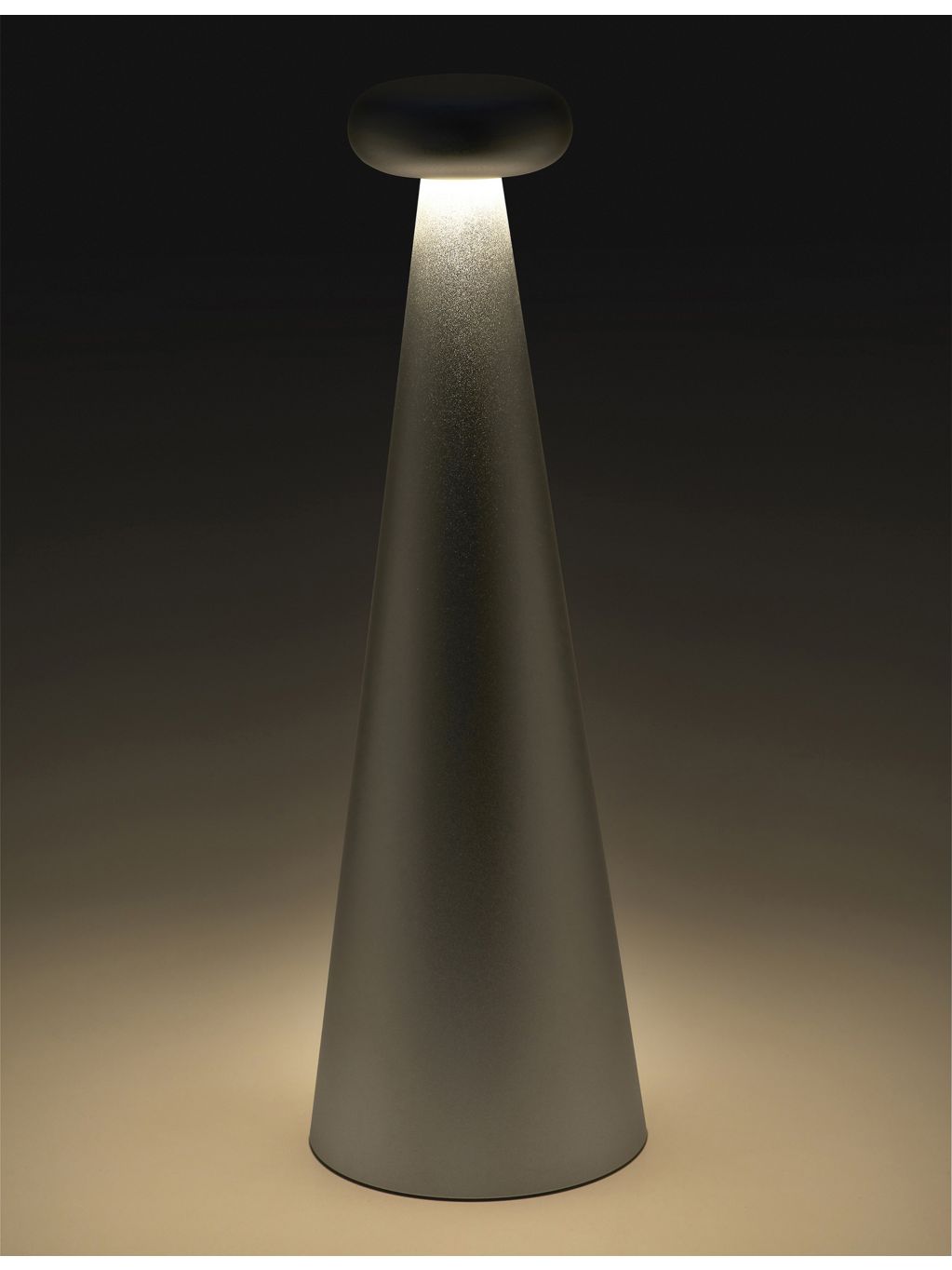 Alessi Bedin aluminium lamp with LED ring, imported from the UK