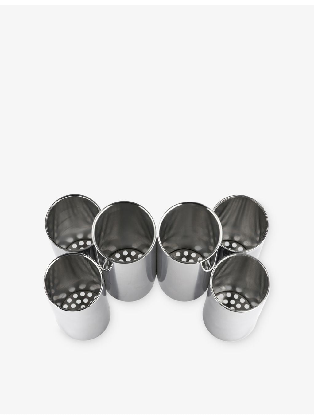 Alessi Canale six-piece stainless steel cutlery holder, imported from the UK