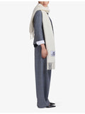 Marni alpaca-blend scarf with brand patch, 220x35cm, imported from the UK