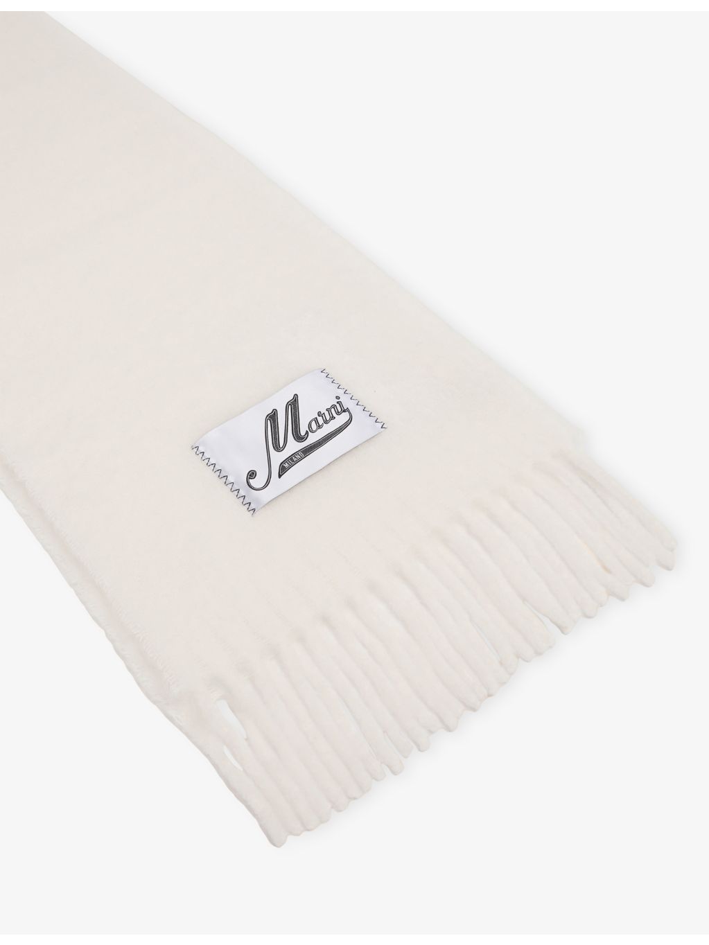 Marni alpaca-blend scarf with brand patch, 220x35cm, imported from the UK