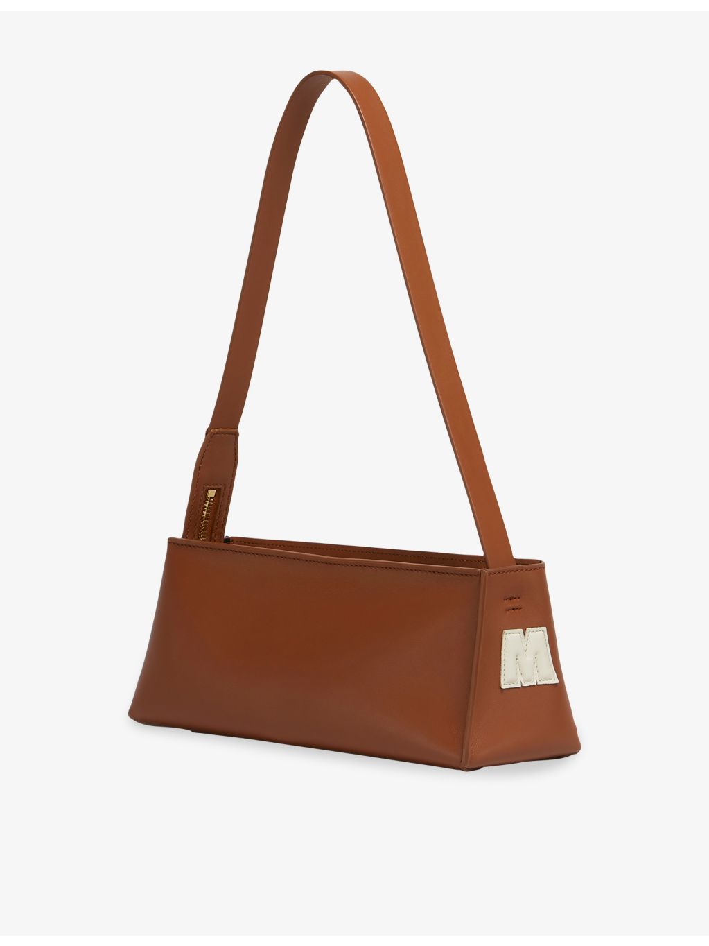 Marni Museo leather shoulder bag, baguette silhouette (British brand)