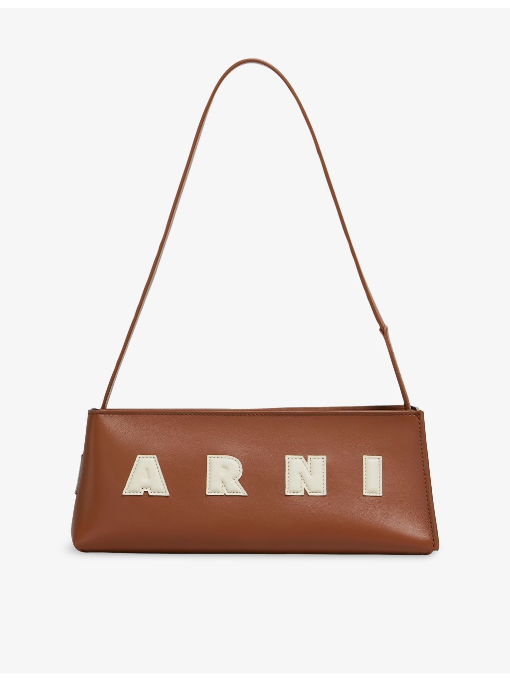 Marni Museo leather shoulder bag, baguette silhouette (British brand)
