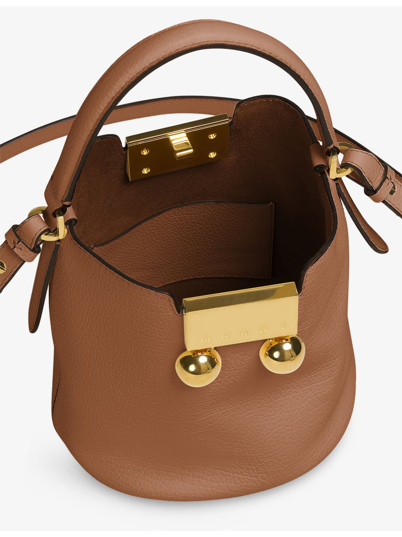Marni Trunkeroo leather bucket bag 18cm, UK version