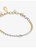 Marni logo brass necklace with crystal detail, imported from the UK