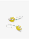 Marni tulip enamelled drop earrings in copper, UK version