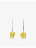 Marni tulip enamelled drop earrings in copper, UK version