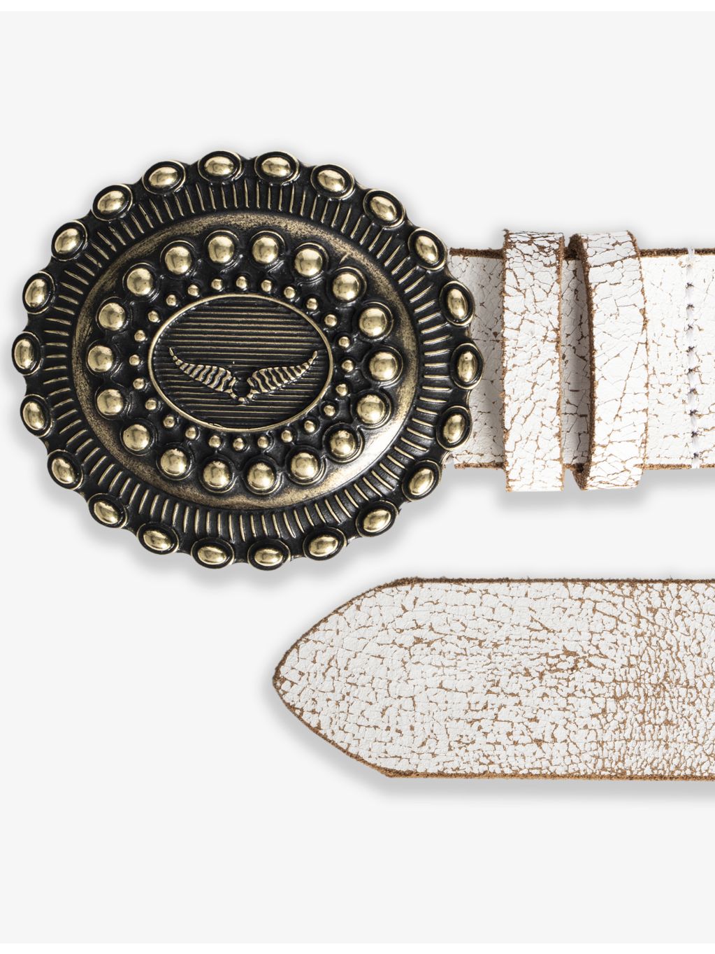 Zadig&Voltaire Western-style leather belt, imported from the UK