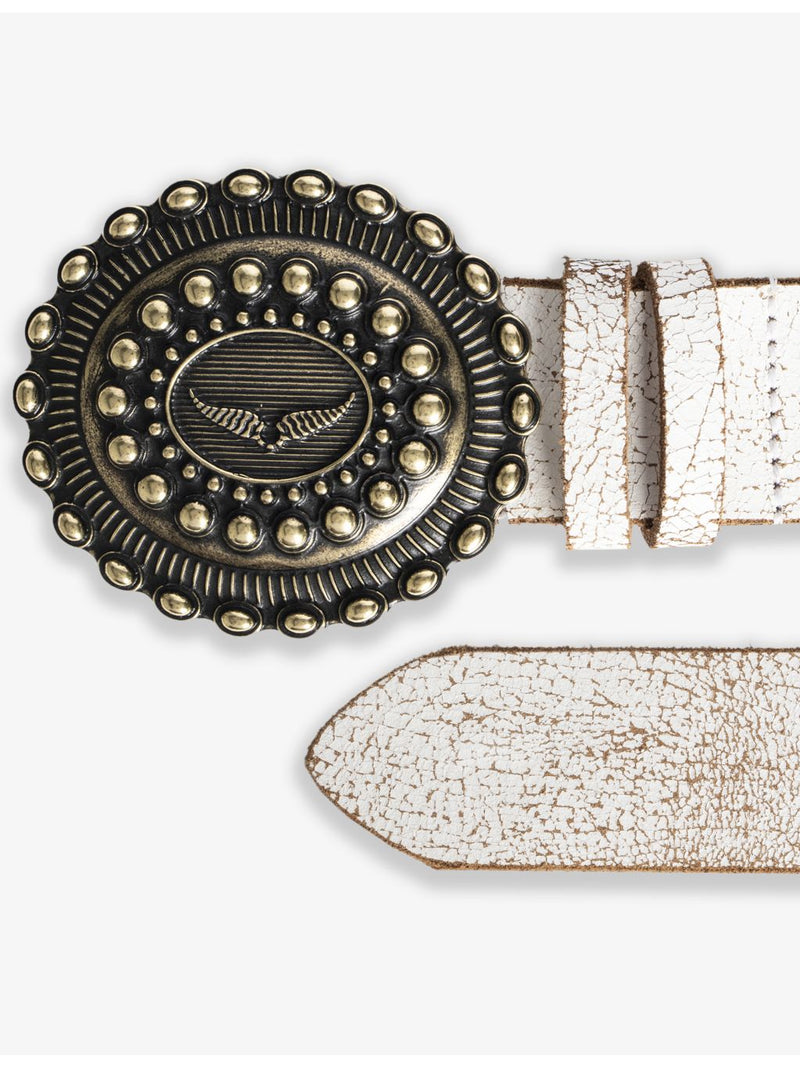 Zadig&Voltaire Western-style leather belt, imported from the UK