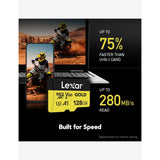 Lexar Professional Gold microSDXC UHS-II 128GB memory card (British brand)