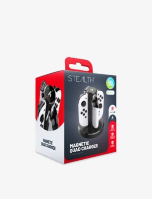 Stealth magnetic quad charger for Nintendo Switch 2 controllers - British product
