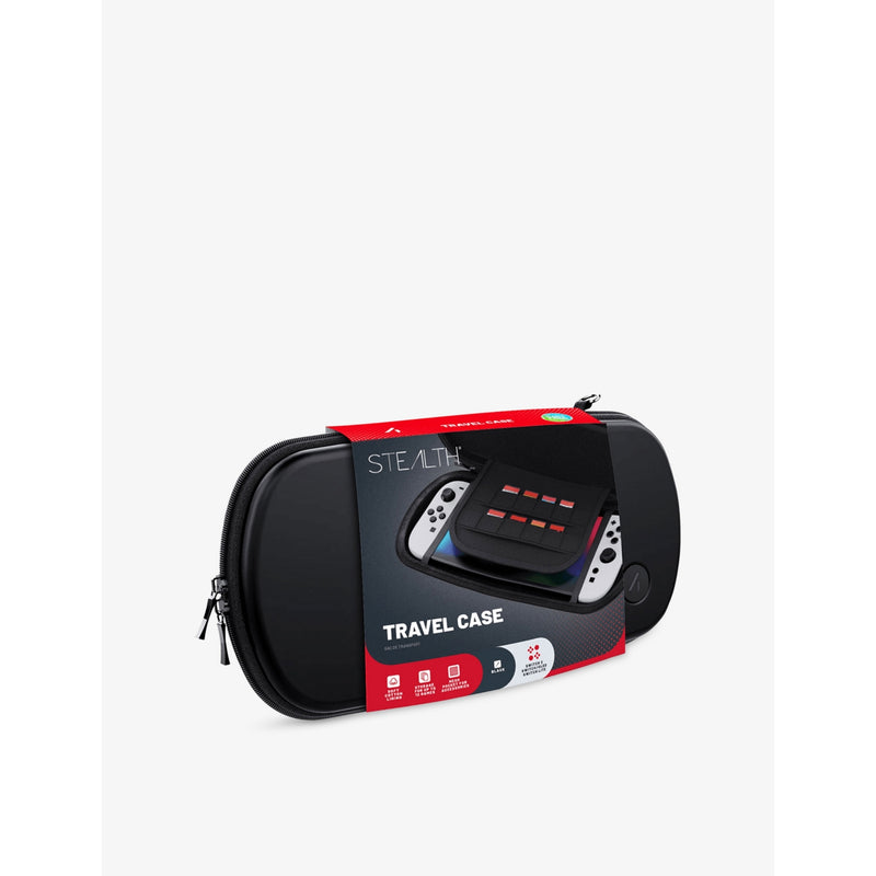 Hard-shell Nintendo Switch travel case with 12-game storage, UK version