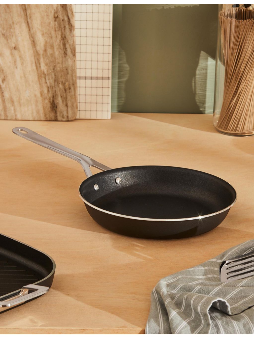 Alessi aluminium stainless-steel frying pan 32cm, UK version