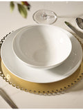 Alessi Edges placemat, PVD-brass stainless steel, 32.5cm, imported from the UK