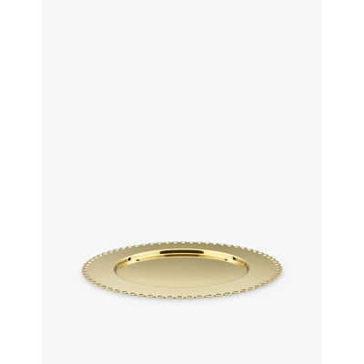 selfridges Alessi Edges PVD-Brass and Stainless-Steel Placemat 32.5cm- Buy online at McGrocer