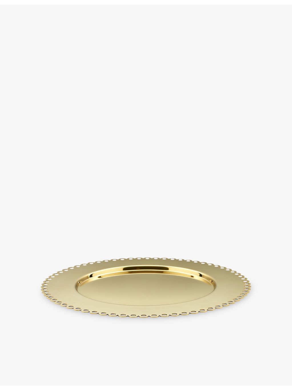 Alessi Edges placemat, PVD-brass stainless steel, 32.5cm, imported from the UK