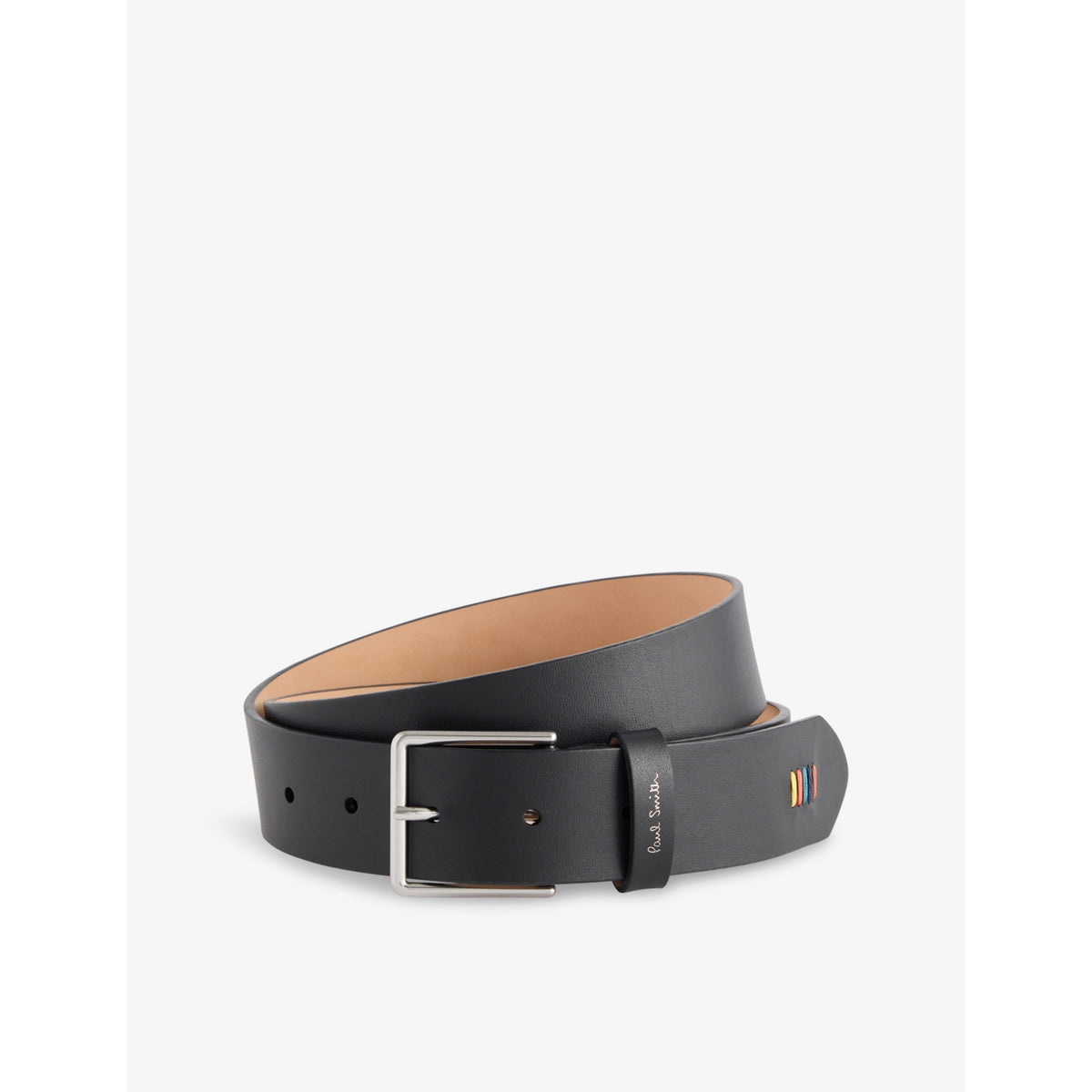 Branded Rainbow-Stitch Leather Belt - 32