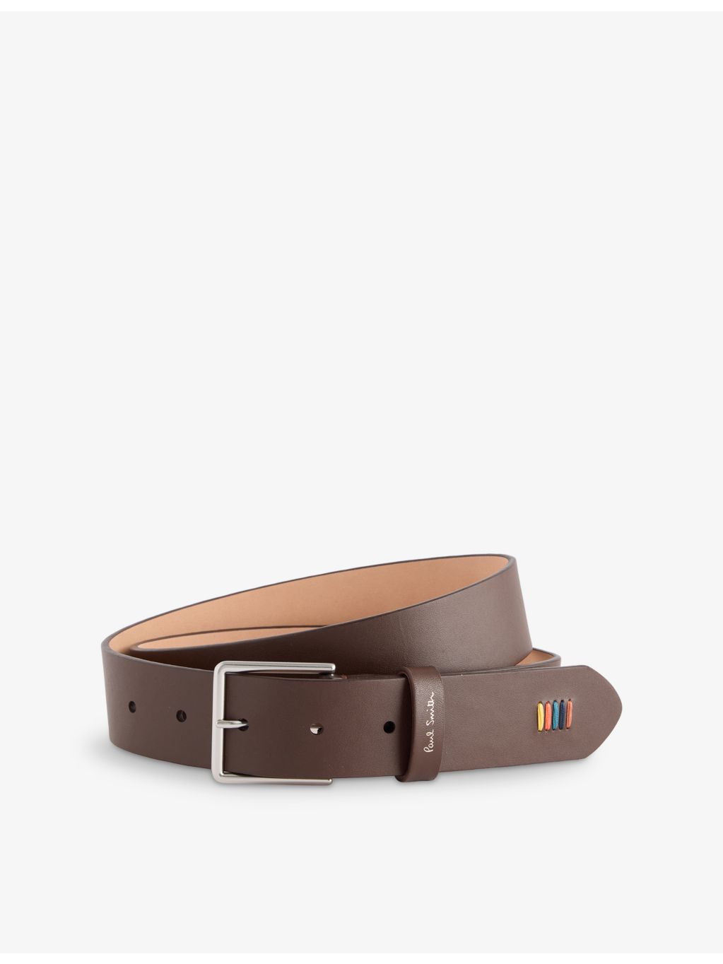 Paul Smith rainbow-stitch leather belt, imported from the UK