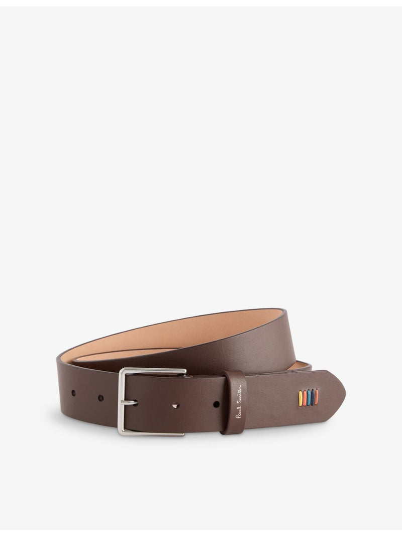 Paul Smith rainbow-stitch leather belt, imported from the UK