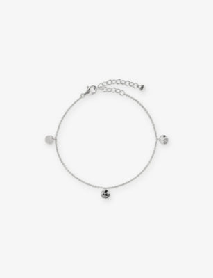 Monica Vinader MV Siren Muse Station Sterling Silver Chain Bracelet 15-19cm
