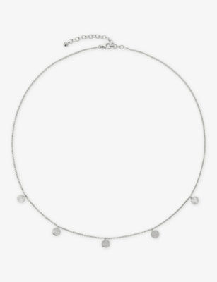 Monica Vinader Siren Muse Station Sterling Silver Necklace 41-46cm