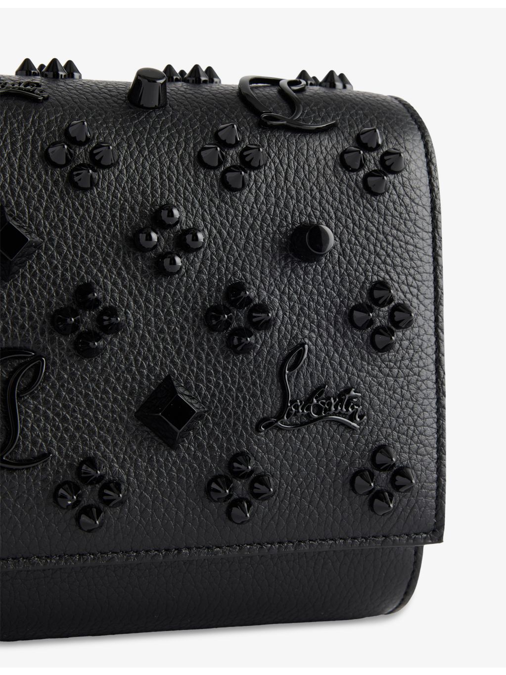 Christian Louboutin Paloma Loubinthesky spike leather clutch bag (British brand)