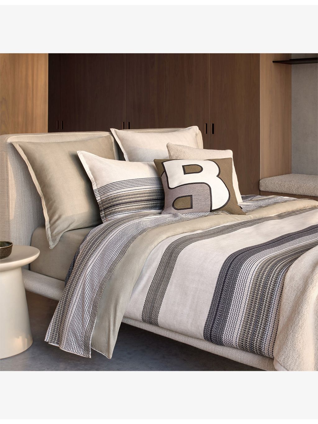 BOSS double duvet cover modernist stripe print (British brand)