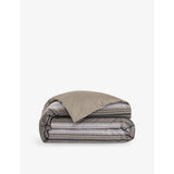 Modernist Stripe-Print Double Cotton Duvet Cover - Double