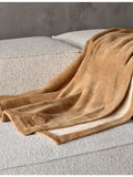 BOSS Reverso logo-embroidered throw 170cm x 130cm - British product