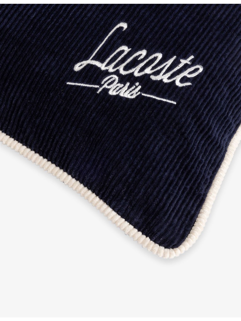 Lacoste square cotton-velvet cushion cover 45cm, UK version