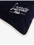 Lacoste square cotton-velvet cushion cover 45cm, UK version