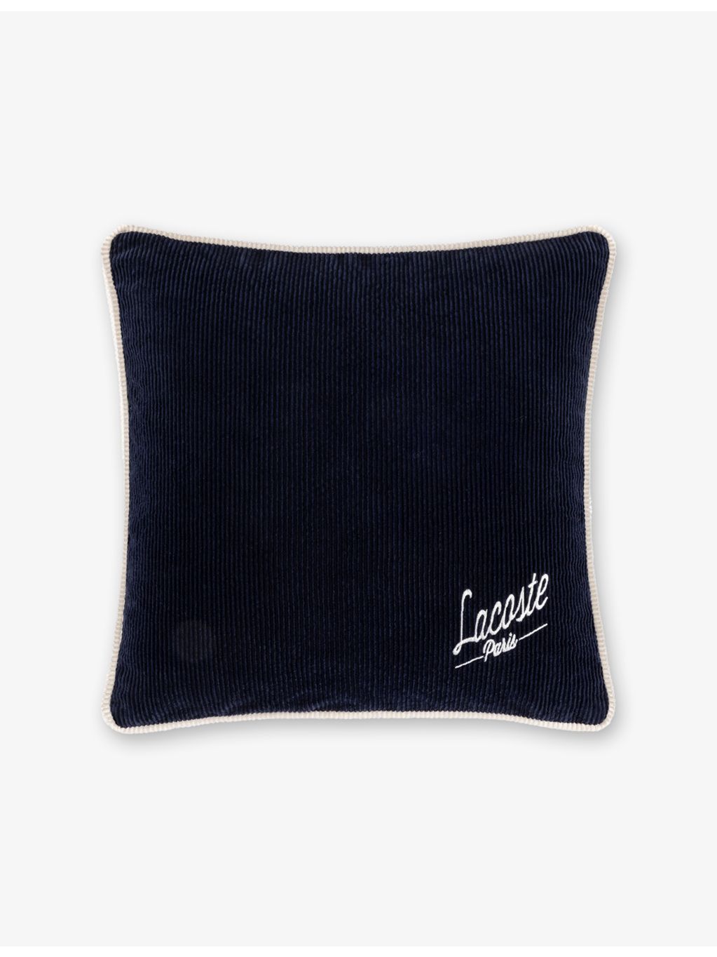 Lacoste square cotton-velvet cushion cover 45cm, UK version