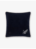 Lacoste square cotton-velvet cushion cover 45cm, UK version