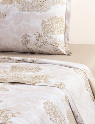 Paysage Landscape-Print Cotton-Batiste Flat Sheet - Double