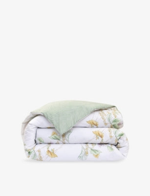 Yves Delorme Pollen Floral Print Cotton Batiste Duvet Cover