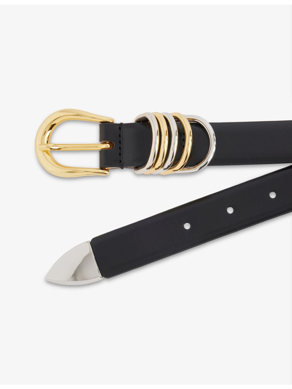 Hollyhock mixed metal calf leather belt, imported from the UK